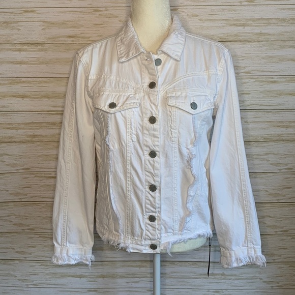 BLANK NYC White Denim Jacket - Picture 1 of 10